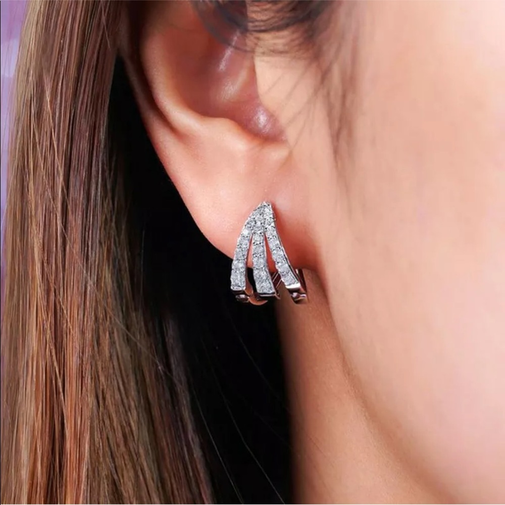 Cubic Zirconia Silver Earrings